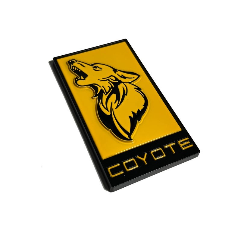 COYOTE MF Auto Designs - GT350 Style Coyote Badge (Yellow) - Image 1